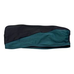 Forever 21 Black and Teal Bandeau Bikini Top Size Medium